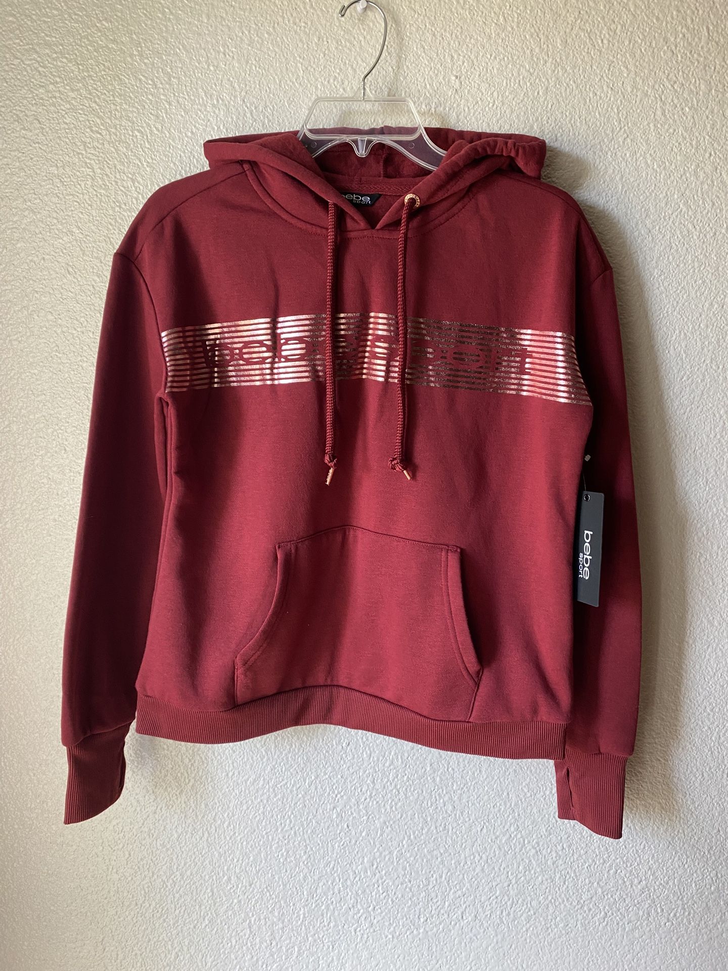 Brand New Womans Bebe brand red activewear/sports hoodie up for sale