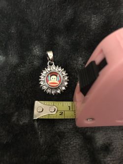 Red Monkey White Rhinestone Jewelry Pendant