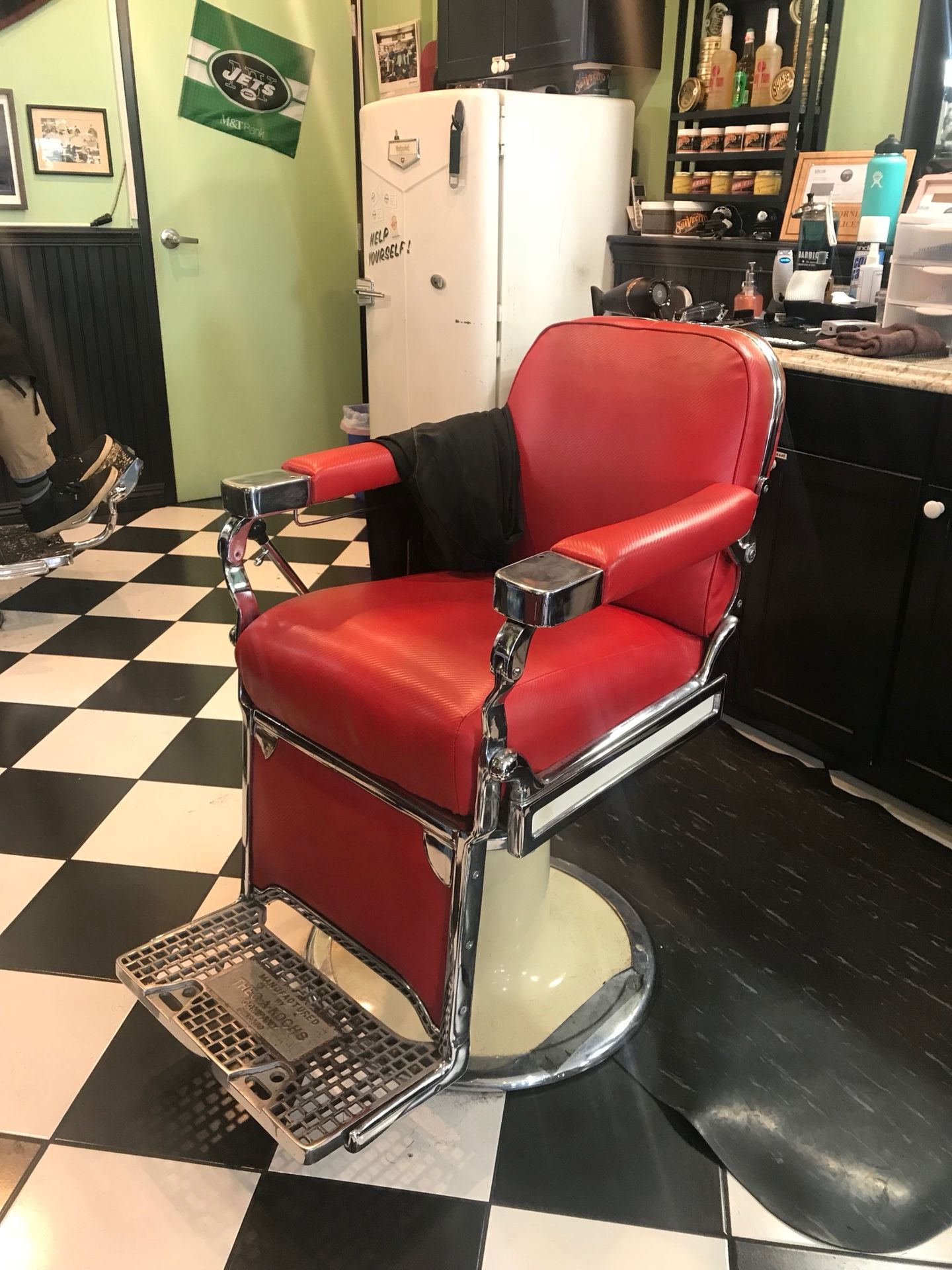 5 antique vintage barber chairs