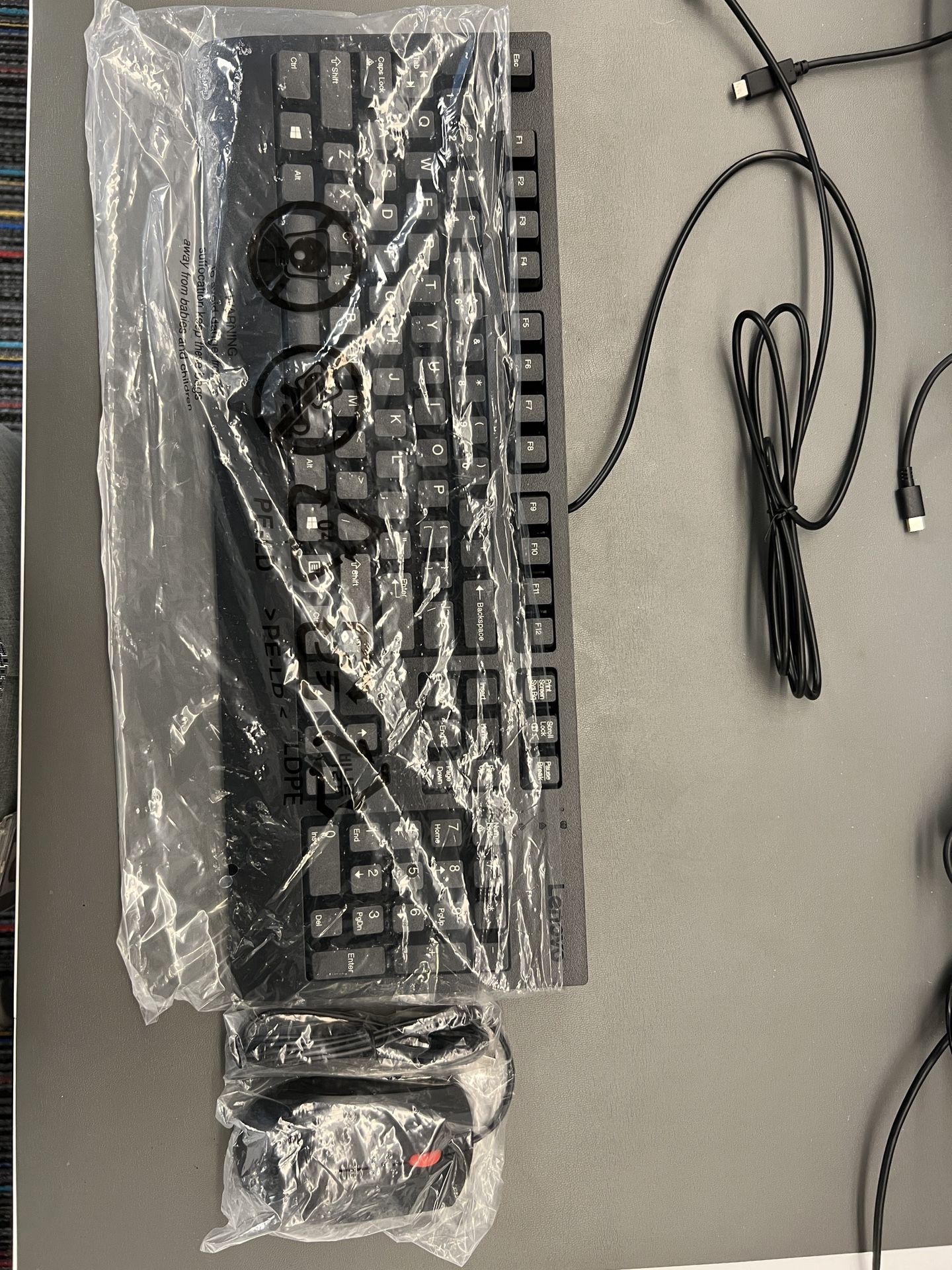 Lenovo Mouse And Keyboard Wired Brand New Never Used