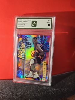1997-98 Topps Chrome PATRICK EWING #22 Seasons Best Refractor EJE 9 Mint