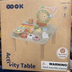 Toddler Wooden Activity Table 