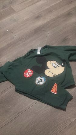 Mickey Mouse Green Graphic Sweatshirt 4t