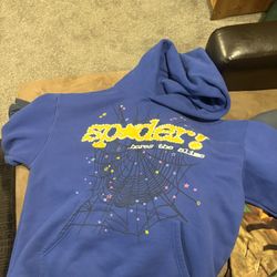 Blue Sp5der Hoodie XL