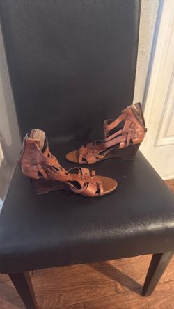 Santana Ginseng Eton leather gladiator / Brown / Size 7