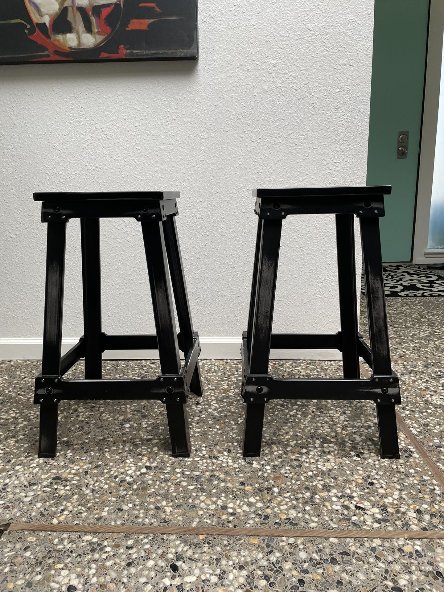Metal Matte Black Counter Stools