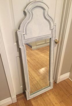 Rustic Farm Style Mirror Painted White