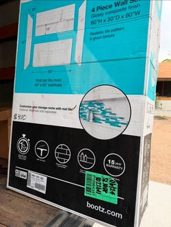 BRAND NEW IN BOX SHOWER WALL FOR BATHTUB