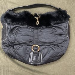 Authentic Black Fur COACH purse 