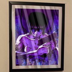 Custom Art Piece of the anime movie ghost in the shell cover in black frame