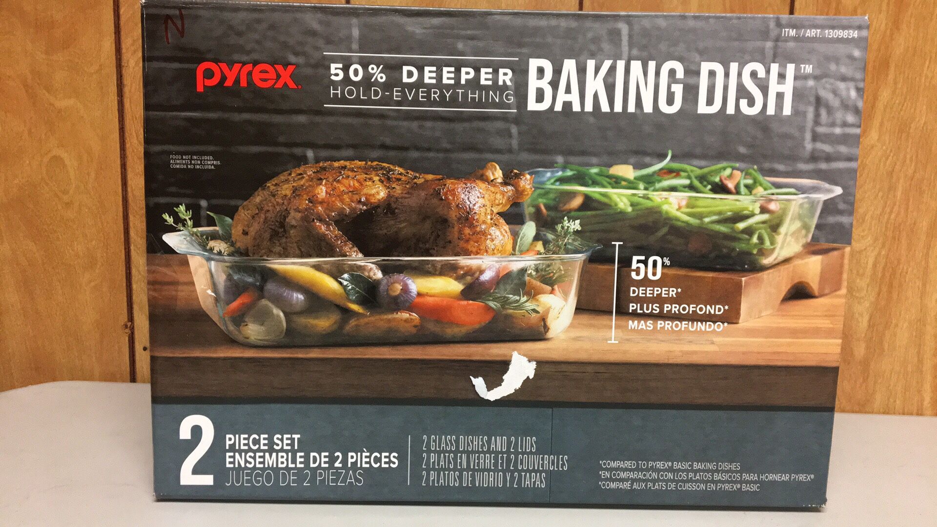 Pyrex glass 2 piece baking dish containers