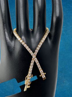 Diamond Tennis bracelet in 14k solid yellow gold