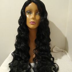 Human Hair Blend Wig 