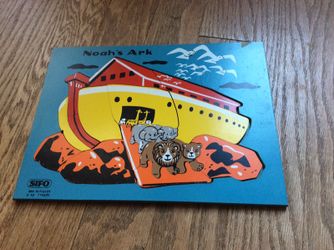 Vintage 1970s Noah's Ark SiFo wooden puzzle