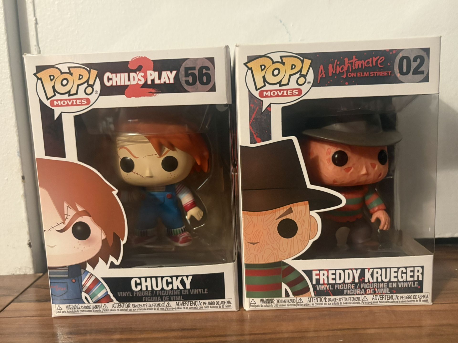 Freddy Krueger and Chucky funko pop