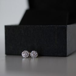 Sterling Silver 1/2cttw Diamond Studs 