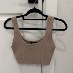 Tan Crop Tank