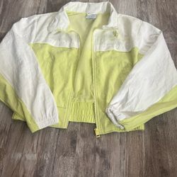 Neon Green And White Windbreaker
