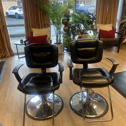 2 Hair Salon Hydraulic Chairs