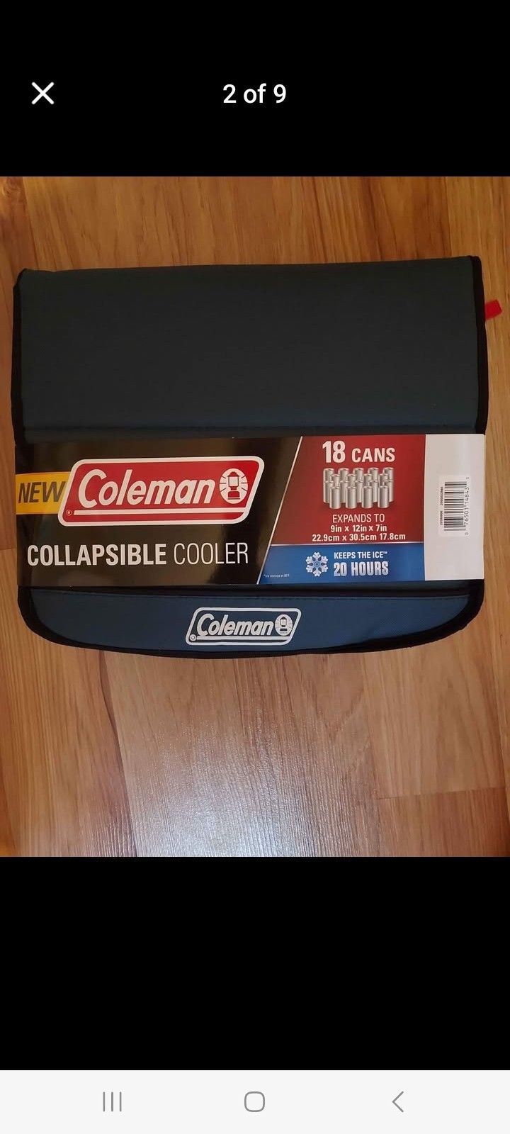 New Coleman Collapsible Cooler 18 Can Size