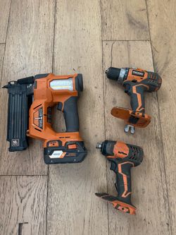 RIDGID 18V Cordless Tool Set – 3 Pieces with battery