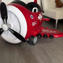 TOBBI 12V Electric Kids Ride-On Toy Airplane  