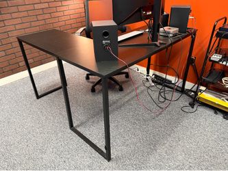 L-shaped computer desk