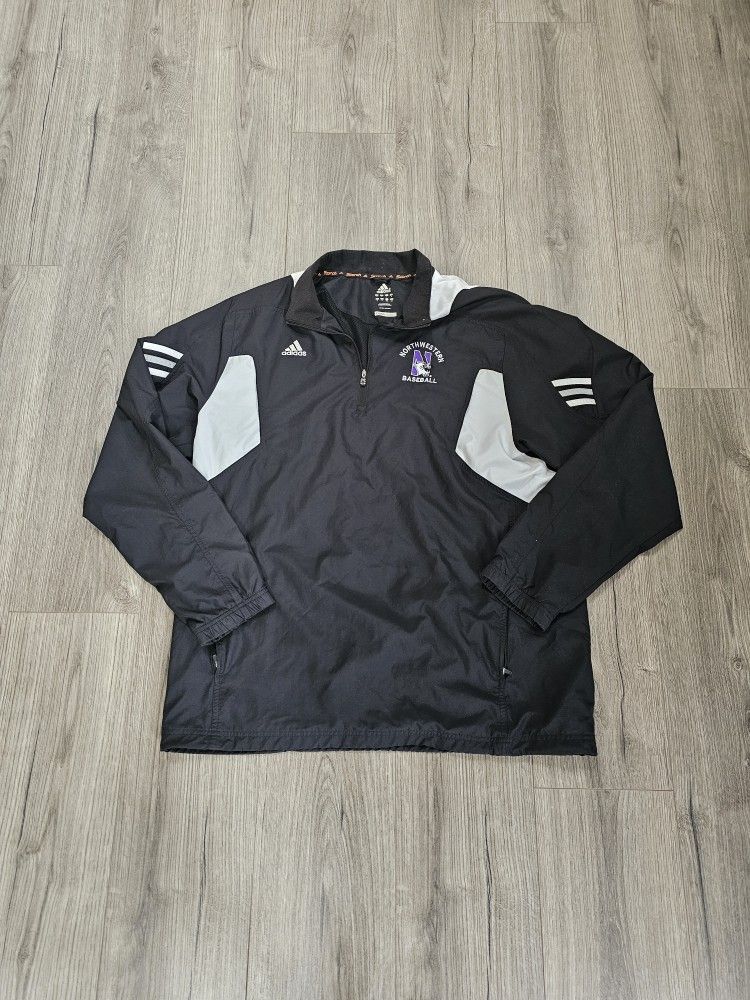 Adidas Northwestern Wildcats Baseball Coaches Jacket Mens Size Large
