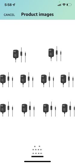 10 pcs NorthPada 5V 3A 2A 1A Universal Power Supply Cord AC Adapter Charger PSU DC 5.5mm x 2.1mm 5 Feet with Power On/Off Switch