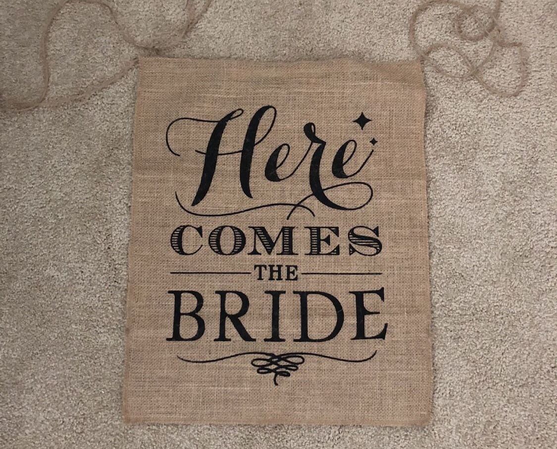 Here Comes The Bride Banner