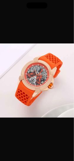 Jacob & Co. Watch with Orange Rubber Strap