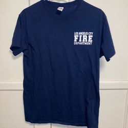 Fruit of the Loom Medium Navy Los Angeles City Fire Department Short-Sleeve Tee