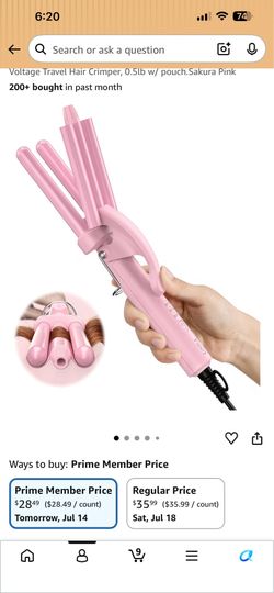 Farery Mini Hair Waver, 1/2 Inch 3 Barrel Curling Iron