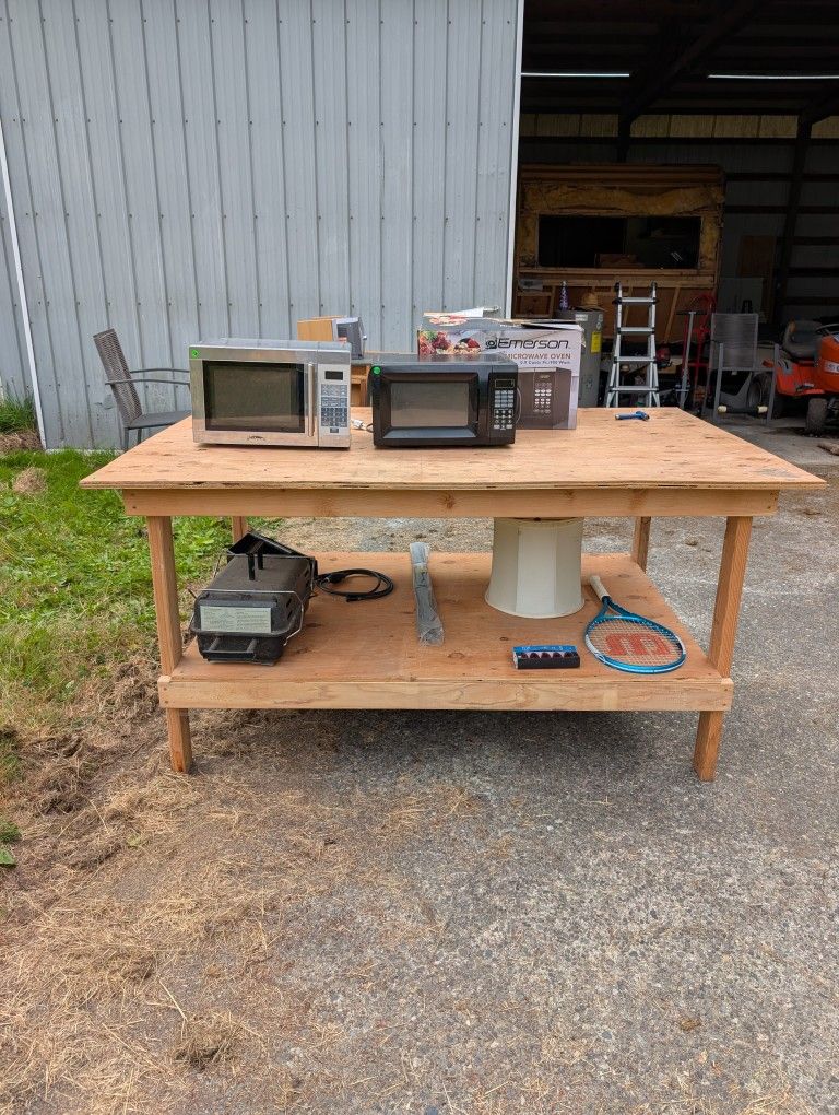 Work Bench And Shelves 