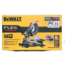 DEWALT Chop Saw DCS781X1 60V Lithium-Ion 12 in. Cordless Sliding Miter Saw Kit with 9.0Ah Battery Pack