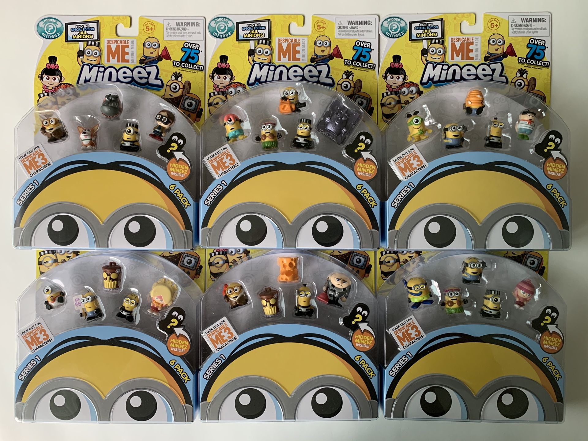 Despicable Me Series 1 Mineez New Minions 6 Figure 6pack Set