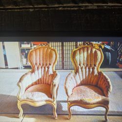 Set Of Victorian Kimball  Reproduction Chairs