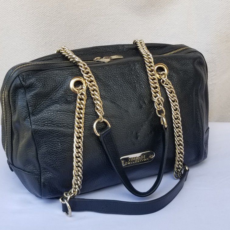Versace Collection  Chain Strap Shoulder Handbag 