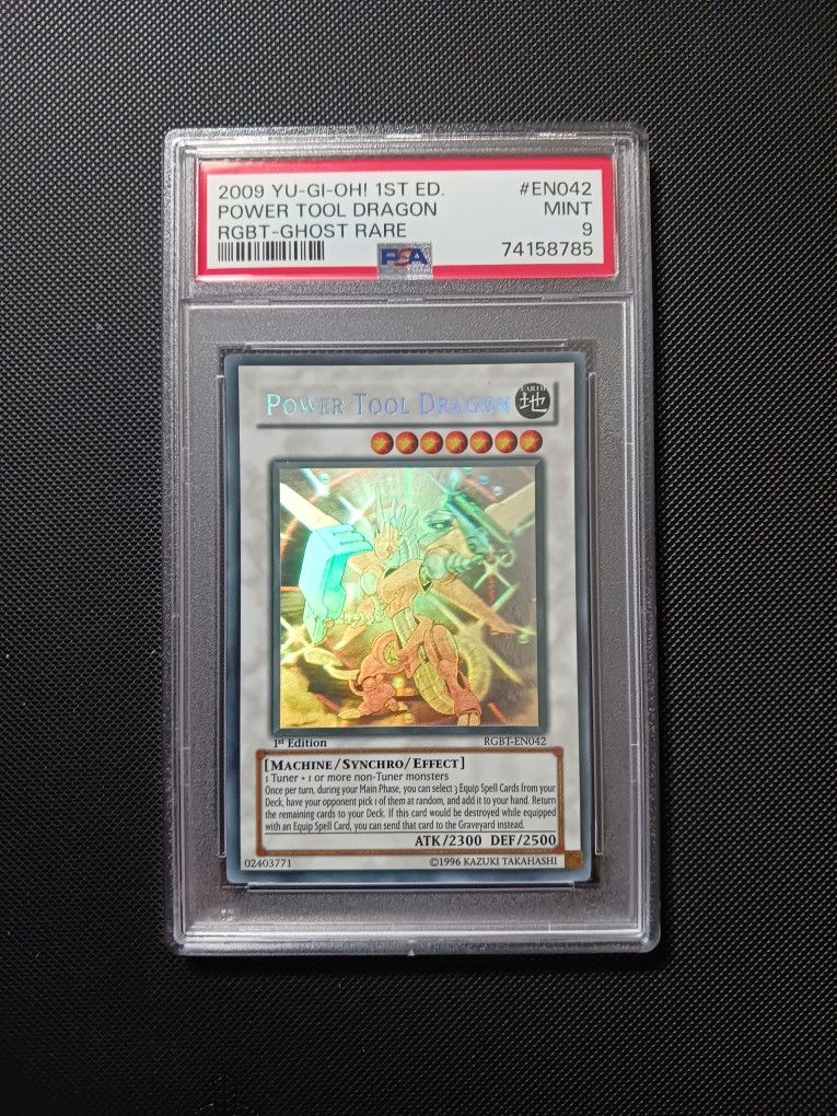 Yugioh Power Tool Dragon RGBT-EN042 1st Ghost PSA 9