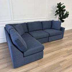New Modular Blue Sectional Couch