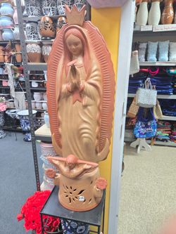 Virgen de barro grande($ 195)