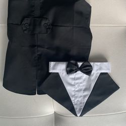 Dog Wedding Tuxedo Vest Set