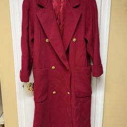 Womens Calvin Klein Long Wool Coat (10)
