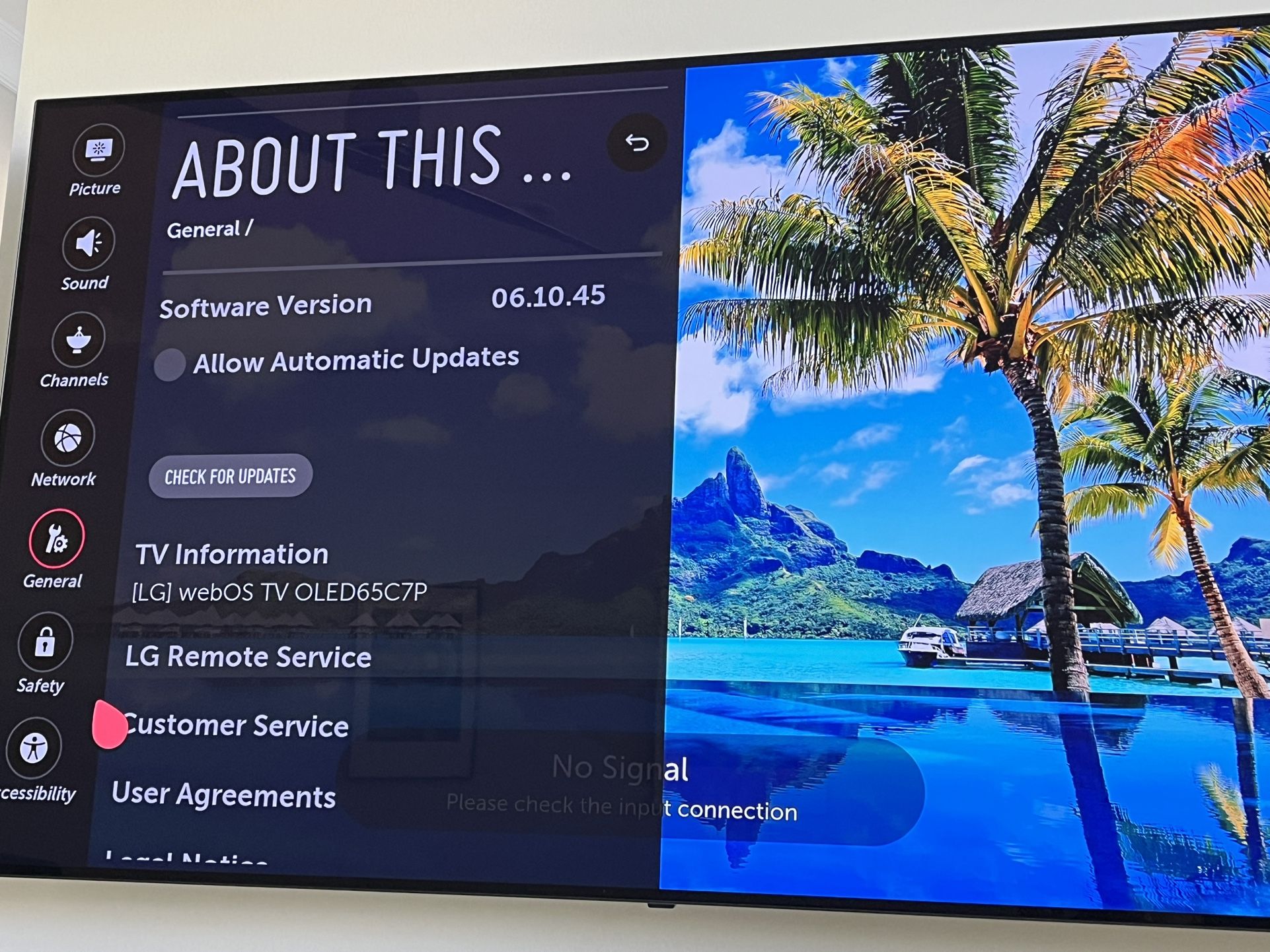 LG 65” OLED 4K TV