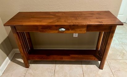Solid wood console table