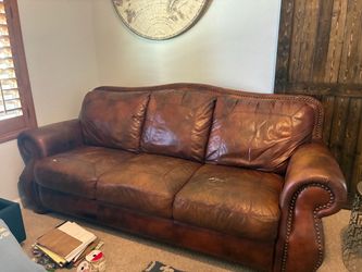 Leather Sofa & Chair - Fixer Upper!