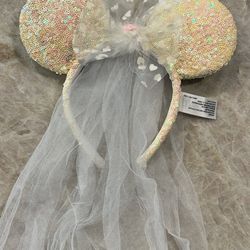 Disney Minnie mickey Mouse Ears With Veil