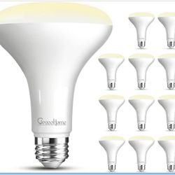 12 Pack BR30 LED Flood Light Bulbs, 7W (65W Equivalent), 2700K Soft White, 650 Lumens, E26 Base, Dimmable, Indoor Recessed Can Lighting for Living Roo