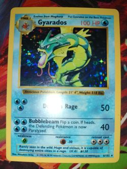 Pokemon Gyrydos Shadowless Holo
