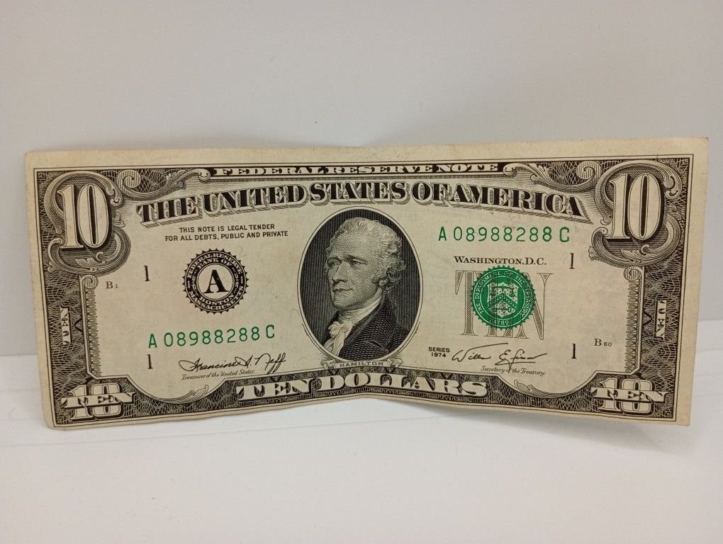 1974 10 Dollar Bill